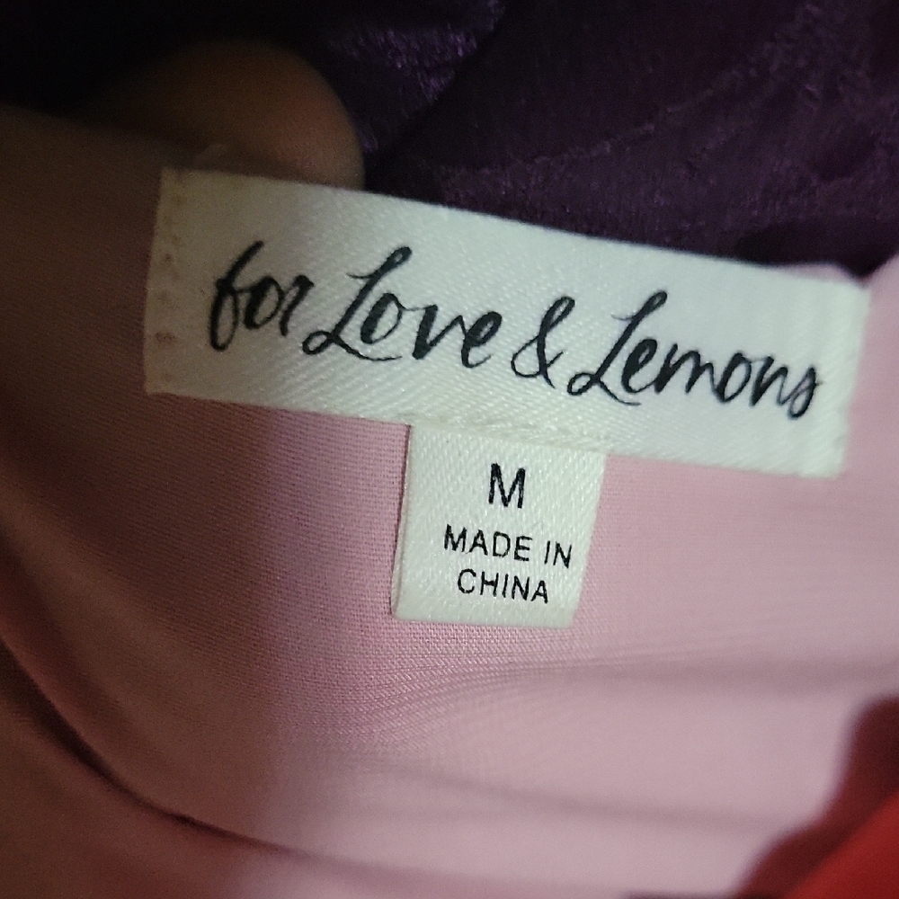 For Love And Lemons Pink Velvet Heart Dress - Picture 2 of 5